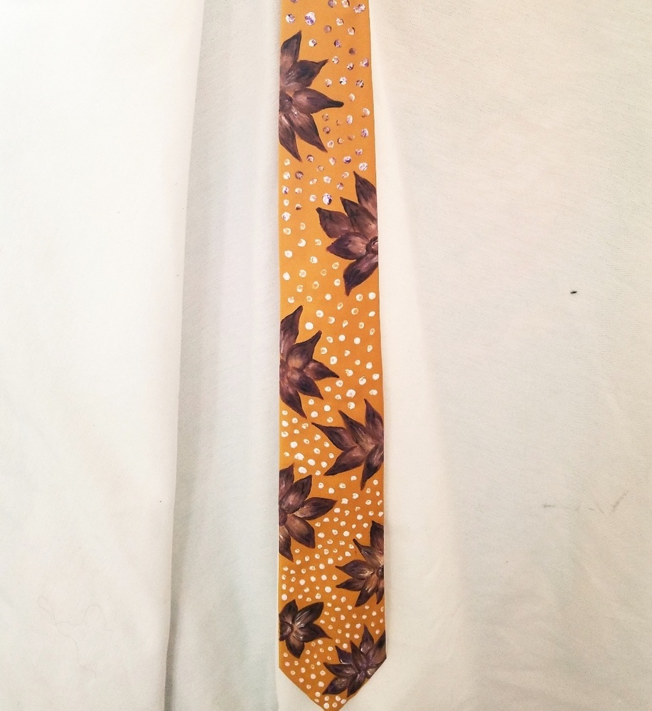 Locally hand-painted tie